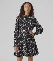 Vero Moda sieviešu kleita 10300490*01, melna/balta 5715508187201 cena un informācija | Kleitas | 220.lv