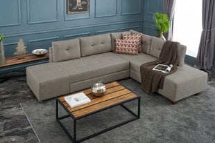 Stūra dīvāns-gulta Manama Corner Sofa Bed Right, smilšu cena un informācija | Dīvāni | 220.lv