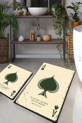 Vannas istabas paklāju komplekts Playing Cards, 2 gab. цена и информация | Аксессуары для ванной комнаты | 220.lv