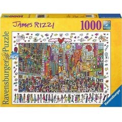 Puzle Ravensburger James Rizzi Times Square, 1000 d. cena un informācija | Puzles, 3D puzles | 220.lv