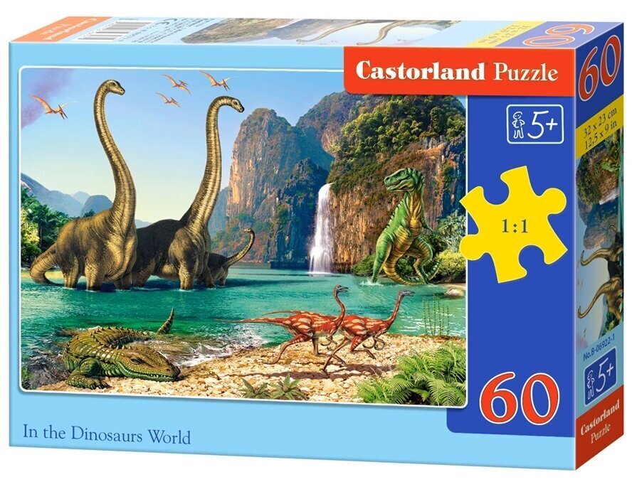 Puzle Castorland In the Dinosaurs World, 60 d. cena un informācija | Puzles, 3D puzles | 220.lv