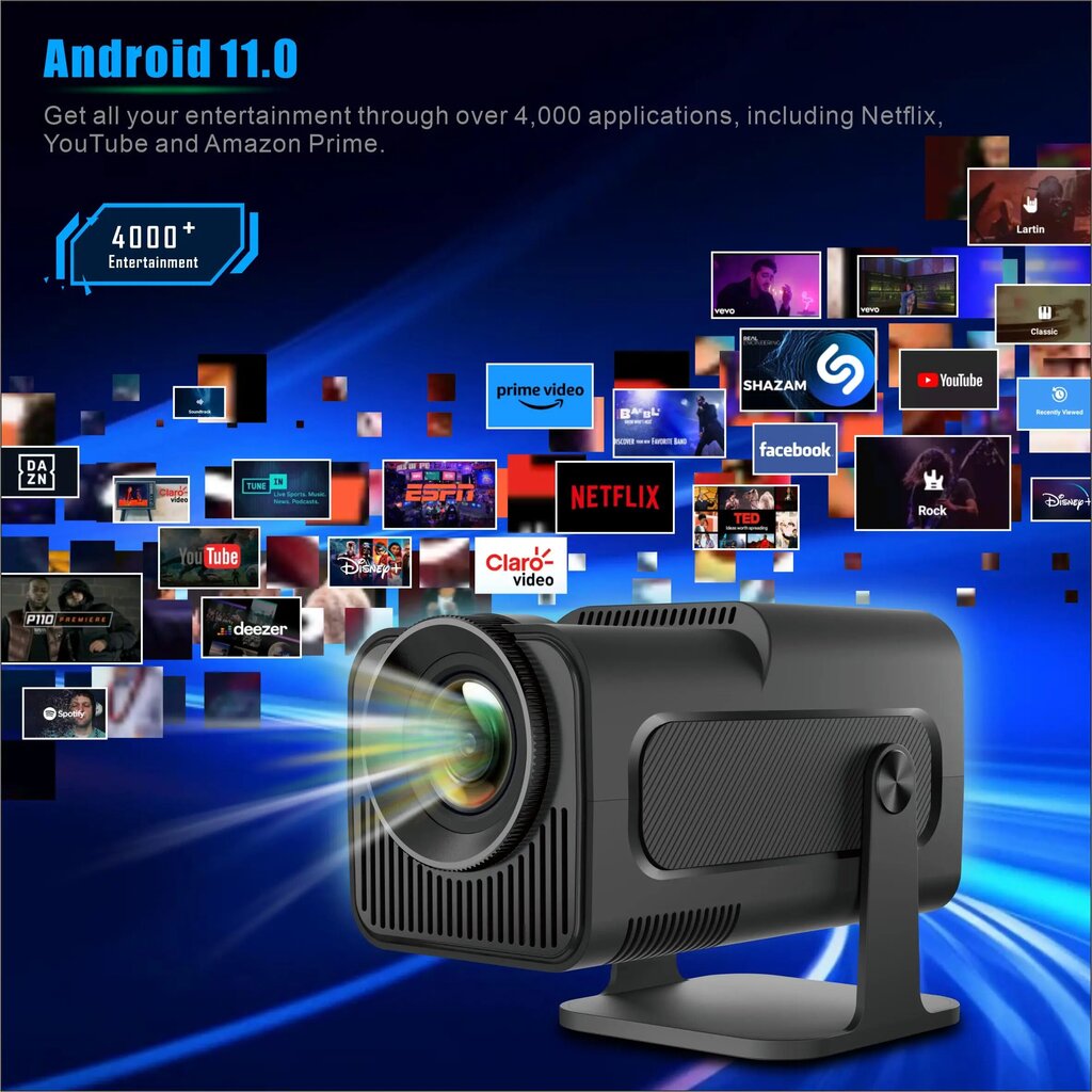 Magcubic 4K Android 11 Native 1080P 390ANSI Dual Wifi6 BT5.0 цена и информация | Projektori | 220.lv