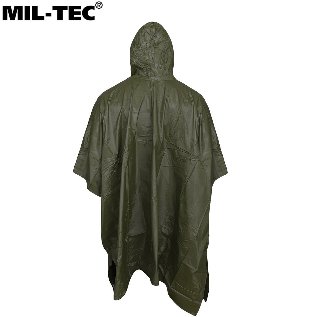 Lietusmētelis 5in1 PVC Mil-Tec 203x127, zaļš cena un informācija | Ūdensizturīgas somas, maisi, lietusmēteļi | 220.lv