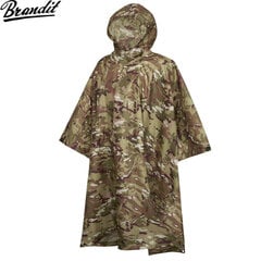 Lietusmētelis Rip-Stop Brandit Tactical Camo/Multicam + pārvalks цена и информация | Непромокаемые мешки, чехлы, дождевики | 220.lv