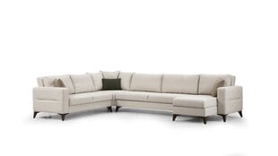 Stūra dīvāns-gulta Kristal Rest 3+Corner+2, smilšu cena un informācija | Dīvāni | 220.lv