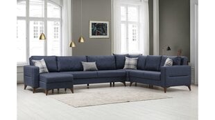 Stūra dīvāns-gulta Kristal Rest 3+Corner+2, pelēks cena un informācija | Dīvāni | 220.lv