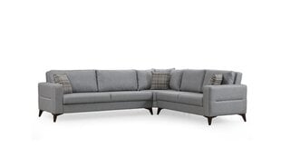Stūra dīvāns-gulta Kristal 3+Corner+2, pelēks cena un informācija | Dīvāni | 220.lv