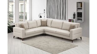 Stūra dīvāns-gulta Kristal 3+Corner+2, smilšu cena un informācija | Dīvāni | 220.lv