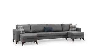 Stūra dīvāns-gulta Kristal Rest 3+Corner, pelēks cena un informācija | Dīvāni | 220.lv