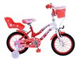 Bērnu velosipēds Volare Lovely, 14", sarkans/balts cena un informācija | Velosipēdi | 220.lv