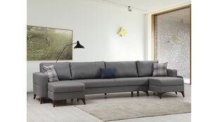 Kampinė sofa-lova Kristal Rest 2+Corner v2 - Dark Grey цена и информация | Диваны | 220.lv