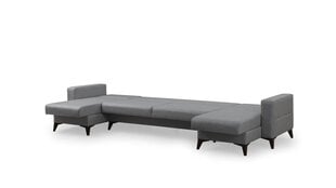 Stūra dīvāns-gulta Kristal 2+Corner, pelēks cena un informācija | Dīvāni | 220.lv