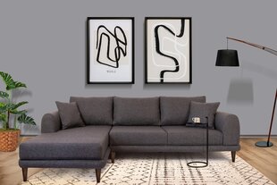 Stūra dīvāns-gulta Nero NQ6-188, pelēks cena un informācija | Dīvāni | 220.lv