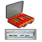 Divpusēja kaste vobleriem Iron Wolf, oranža cena un informācija | Makšķernieku kastes, makšķeru somas, mugursomas | 220.lv