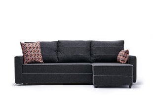 Stūra dīvāns-gulta Ece Right, pelēks cena un informācija | Stūra dīvāni | 220.lv