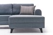 Stūra dīvāns-gulta Belen, zils cena un informācija | Stūra dīvāni | 220.lv