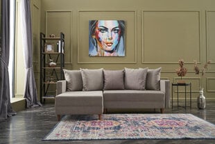 Stūra dīvāns-gulta Aydam Left, smilšu цена и информация | Угловые диваны | 220.lv