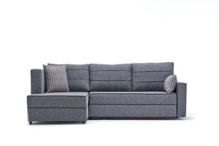 Stūra dīvāns-gulta Ece Left, pelēks cena un informācija | Stūra dīvāni | 220.lv
