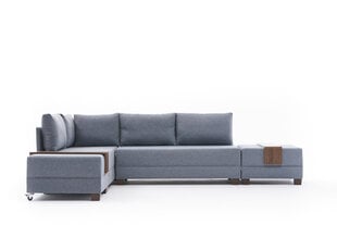 Stūra dīvāns-gulta Fly Left, zils cena un informācija | Stūra dīvāni | 220.lv