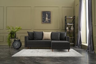 Kampinė sofa-lova Aydam Right - Anthracite цена и информация | Угловые диваны | 220.lv