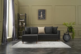 Kampinė sofa-lova Aydam Left - Anthracite цена и информация | Угловые диваны | 220.lv