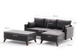 Stūra dīvāns-gulta Bella Mini Corner Sofa Right, pelēks cena un informācija | Dīvāni | 220.lv