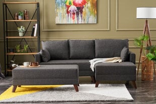 Stūra dīvāns-gulta Bella Mini Corner Sofa Right, pelēks cena un informācija | Dīvāni | 220.lv