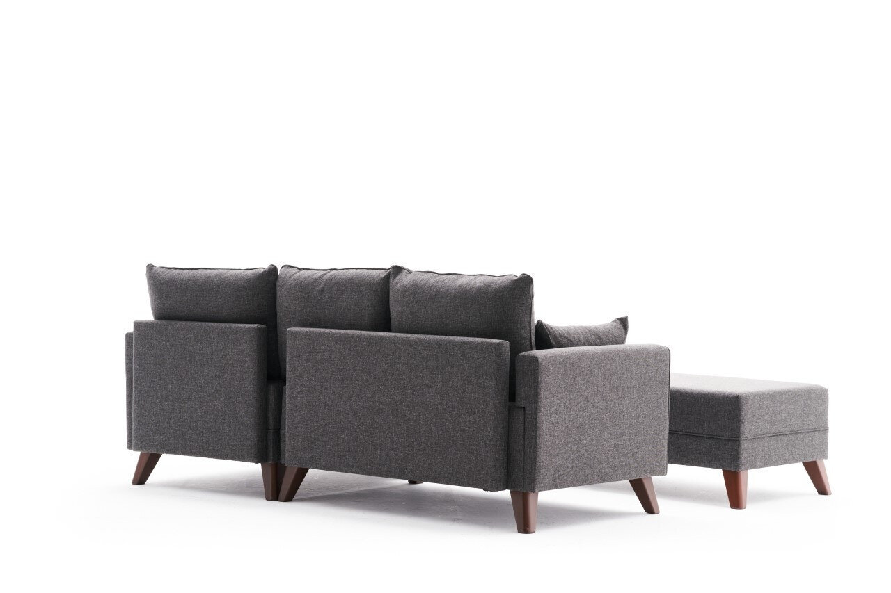 Stūra dīvāns-gulta Bella Mini Corner Sofa Right, pelēks cena un informācija | Dīvāni | 220.lv