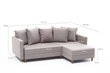 Stūra dīvāns-gulta Aydam Right, smilšu cena un informācija | Dīvāni | 220.lv