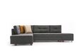Stūra dīvāns-gulta Manama Corner Sofa Bed Left, pelēks цена и информация | Dīvāni | 220.lv