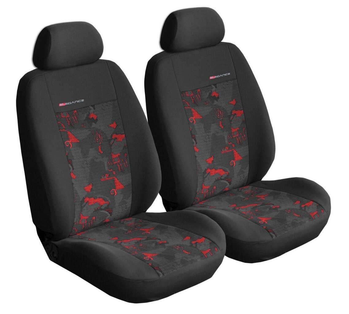 Priekšējo sēdekļu pārvalki, Elegance, melns ar sarkanu цена и информация | Auto sēdekļu pārvalki | 220.lv