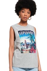 T-krekls sievietēm Superdry G60805YU, pelēks cena un informācija | T-krekli sievietēm | 220.lv