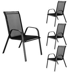 Садовый стул Springos GF0071 73 X 55.5 X 93 см, чёрный цена и информация | Садовые стулья, кресла, пуфы | 220.lv