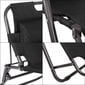 Regulējams dārza krēsls Springos GC0060, melns cena un informācija | Dārza krēsli | 220.lv
