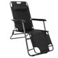 Regulējams dārza krēsls Springos GC0060, melns цена и информация | Dārza krēsli | 220.lv