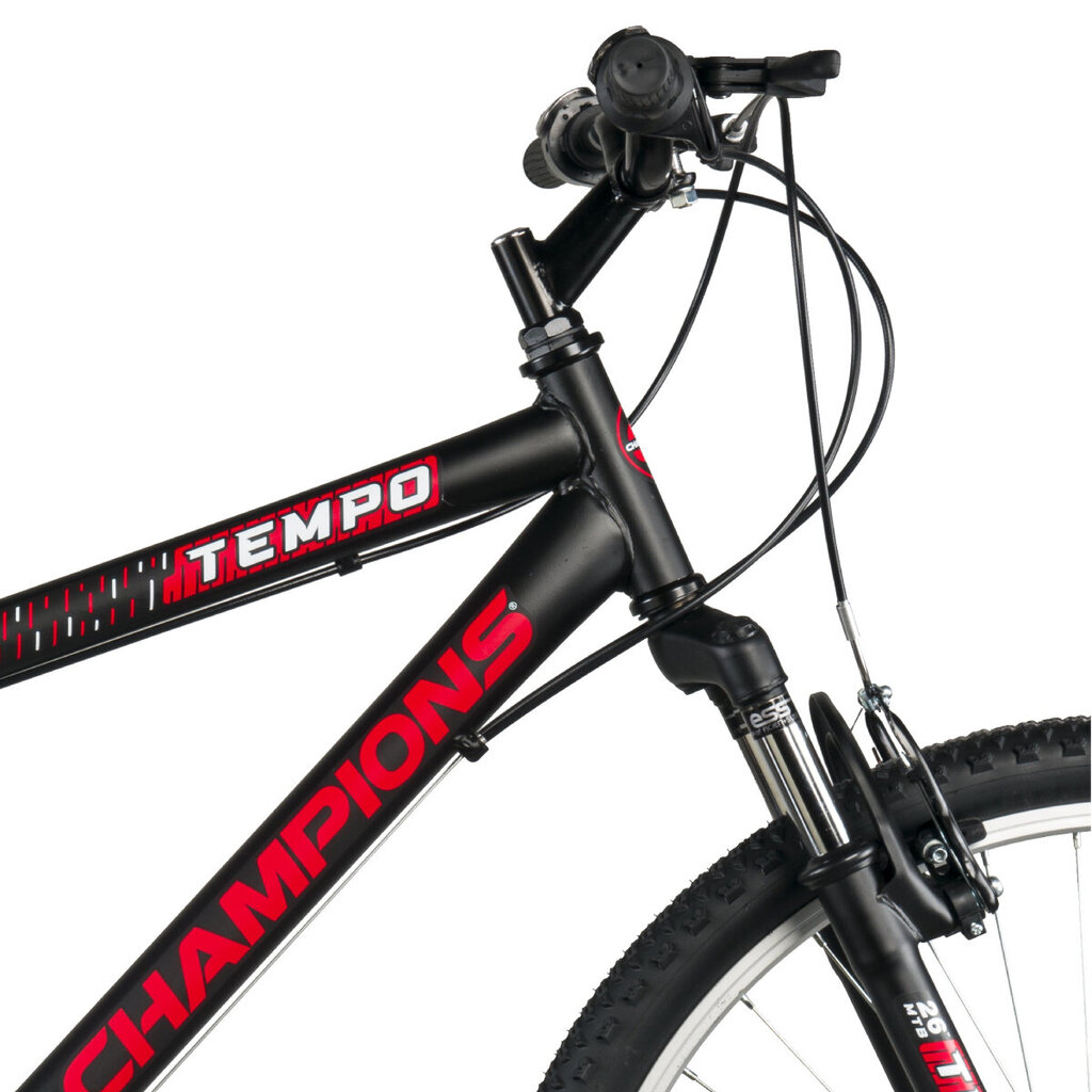 Kalnu velosipēds Champions Tempo TMP.2601, 26", melns/sarkans cena un informācija | Velosipēdi | 220.lv