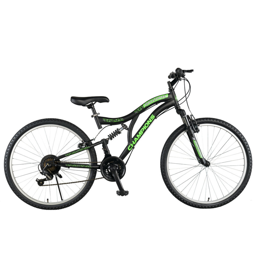 Kalnu velosipēds Champions Arizona ARI.2602, 26", melns/zaļš цена и информация | Velosipēdi | 220.lv
