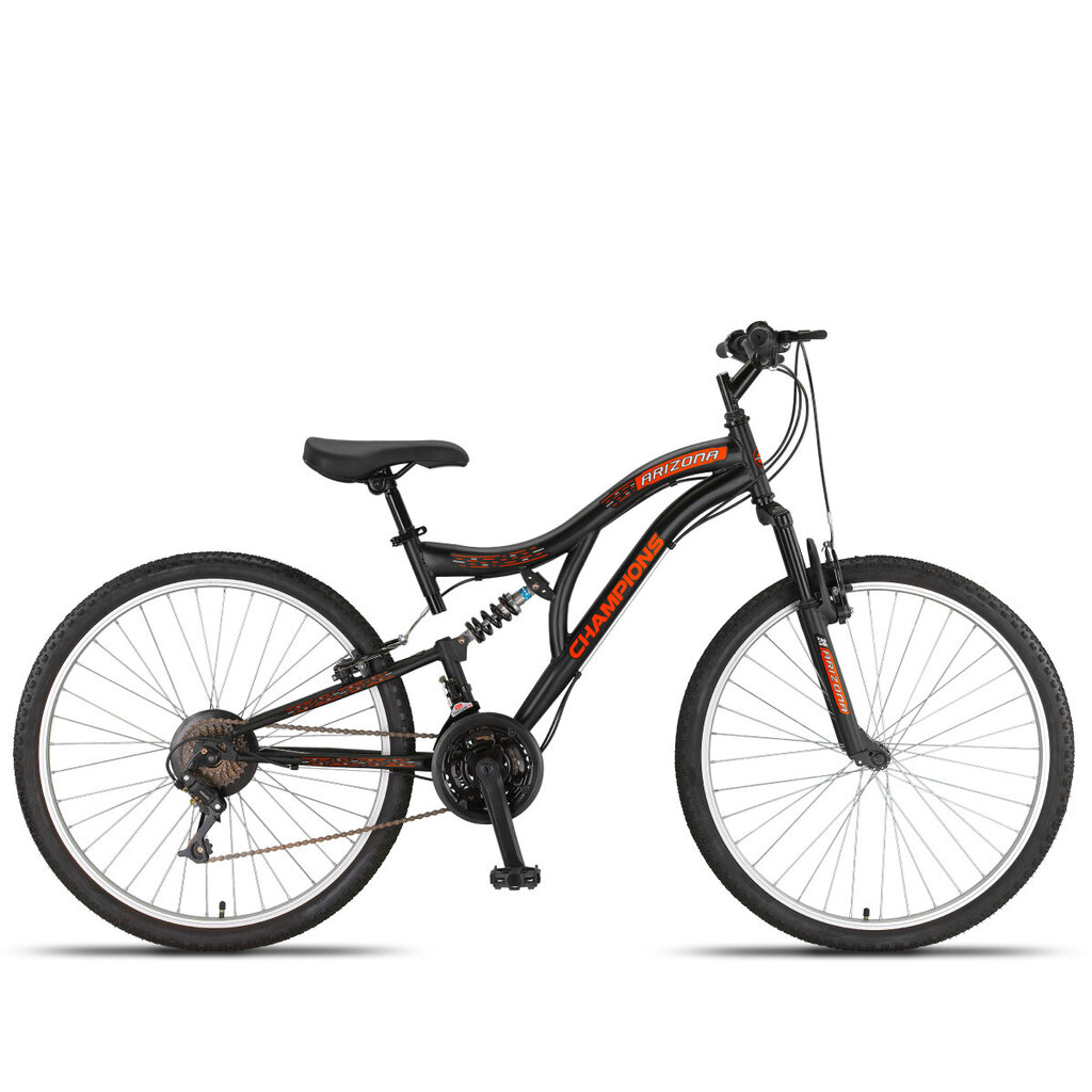 Kalnu velosipēds Champions Arizona ARI.2603, 26", melns/oranžs cena un informācija | Velosipēdi | 220.lv