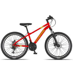 Подростковый велосипед Champions 24 Kaunos DB (KAU.2423D) оранжевый/желтый цена и информация | Велосипеды | 220.lv