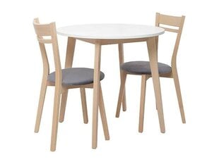 3-х частей столовый комплект BRW Keita, коричневый/белый цена и информация | Комплекты мебели для столовой | 220.lv
