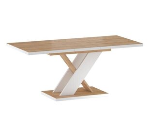 Обеденный стол BRW Eryk, коричневый/белый цена и информация | Кухонные и обеденные столы | 220.lv