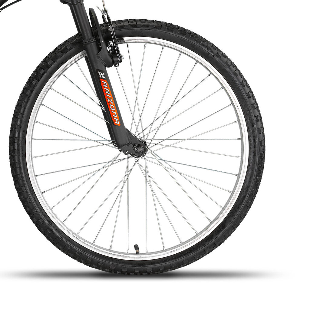 Pusaudžu velosipēds Champions Arizona ARI.2403, 24", melns/oranžs cena un informācija | Velosipēdi | 220.lv