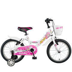 Детский велосипед GoKidy 16 Hello Girl (HEL.1602) белый цена и информация | Велосипеды | 220.lv