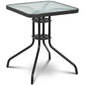 Balkona kafijas galdiņš Uniprodo, melns cena un informācija | Dārza galdi | 220.lv