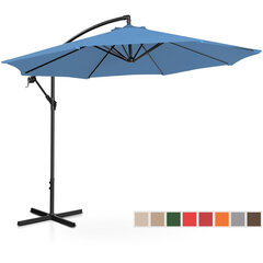 Зонт садовый со штангой, круглый, наклоняемый, диаметр. 300 см синий цена и информация | Зонты, маркизы, стойки | 220.lv