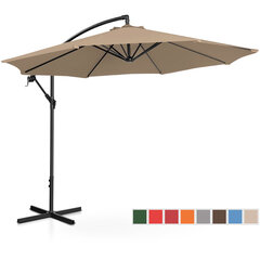 Dārza lietussargs Uniprodo, 300 cm, brūns cena un informācija | Saulessargi, markīzes un statīvi | 220.lv