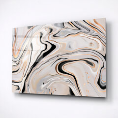 Rūdīta stikla glezna Pelēks marmors cena un informācija | Gleznas | 220.lv