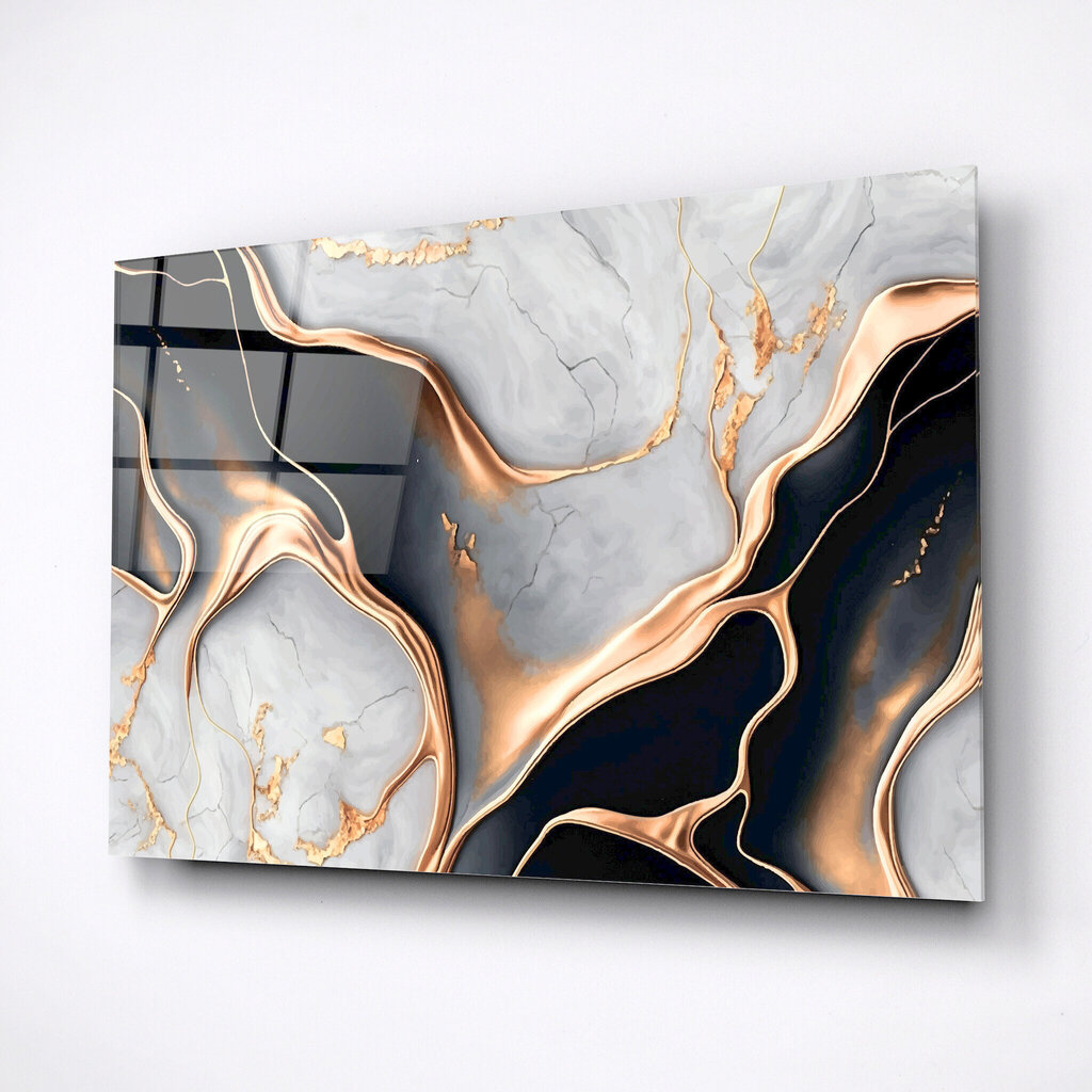 Rūdīta stikla glezna Pelēks marmors цена и информация | Gleznas | 220.lv
