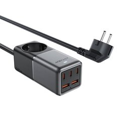 Desktop power strip Acefast Z2, GaN, 3xUSB-C, 2xUSB-A, 75W (black) цена и информация | Зарядные устройства для телефонов | 220.lv