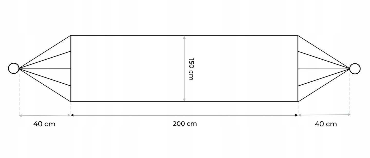 Šūpuļtīkls Bauerkraft zaļš, 200 x 150 cm 150kg cena un informācija | Šūpuļtīkli | 220.lv